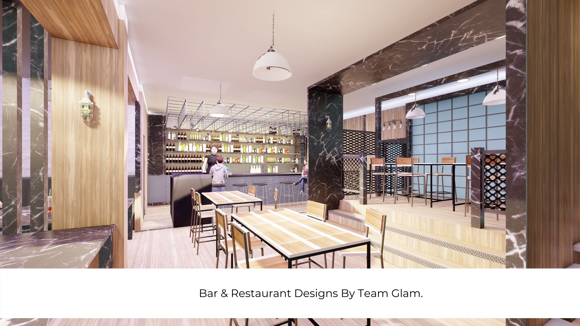 Bar & Restaurant Designs By Team Glam.