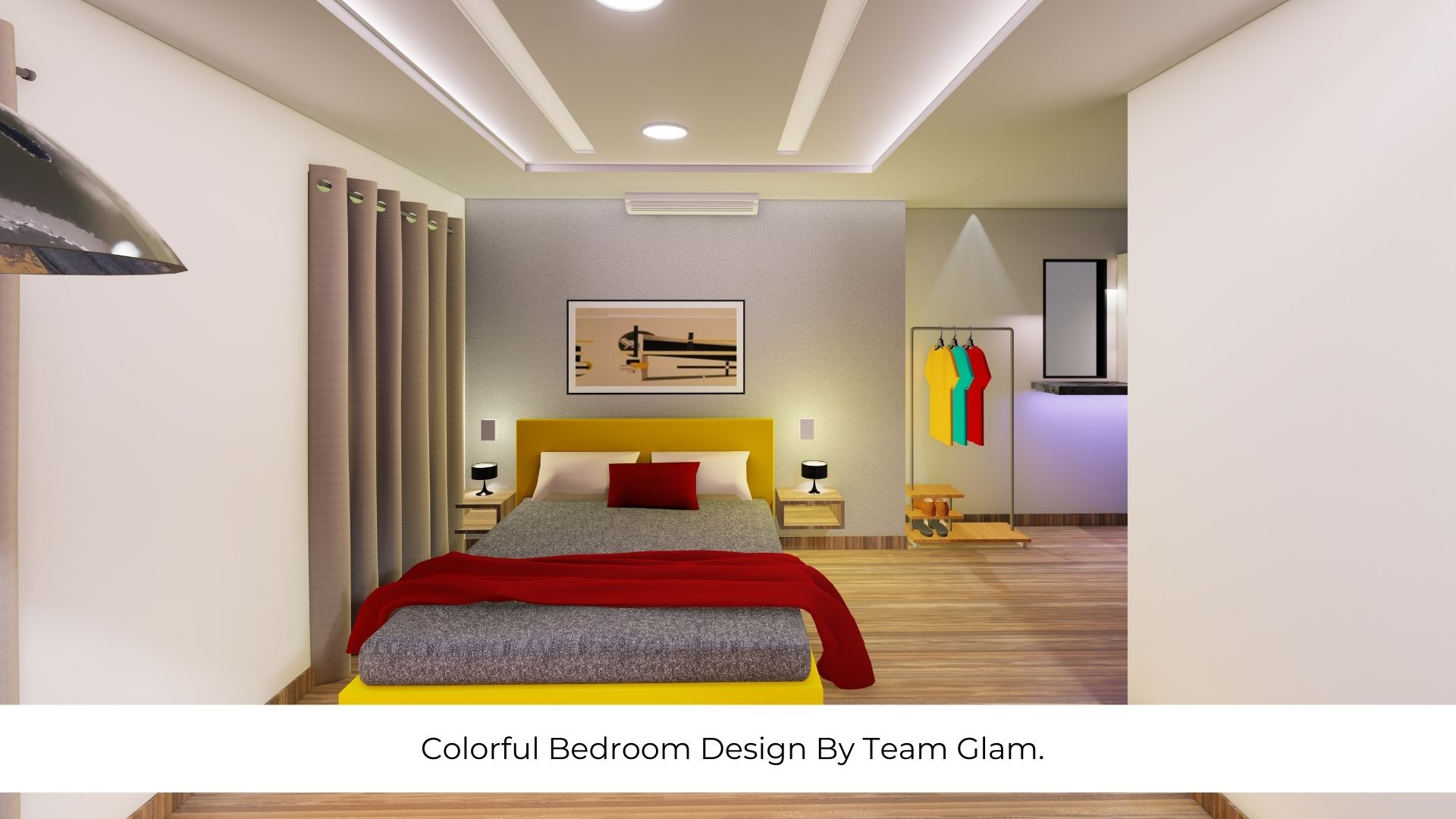 Colorful Bedroom Design By Team Glam.